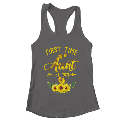 First Time Aunt Est 2026 Sunflower Promoted To Aunt Shirt & Tank Top | teecentury