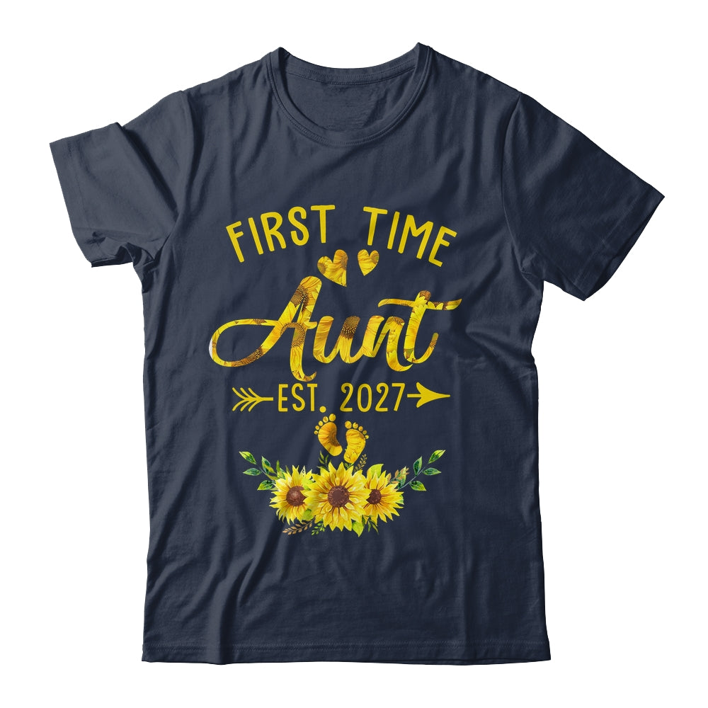First Time Aunt Est 2027 Sunflower Promoted To Aunt Shirt & Tank Top | teecentury