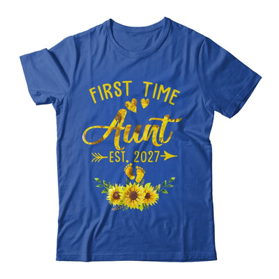 First Time Aunt Est 2027 Sunflower Promoted To Aunt Shirt & Tank Top | teecentury