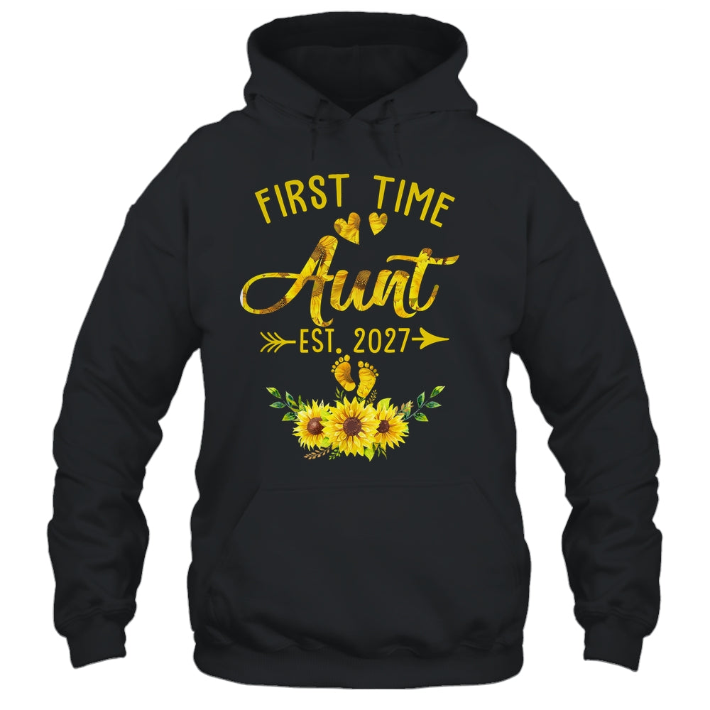 First Time Aunt Est 2027 Sunflower Promoted To Aunt Shirt & Tank Top | teecentury