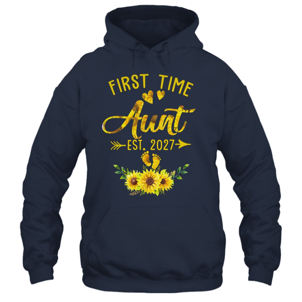 First Time Aunt Est 2027 Sunflower Promoted To Aunt Shirt & Tank Top | teecentury