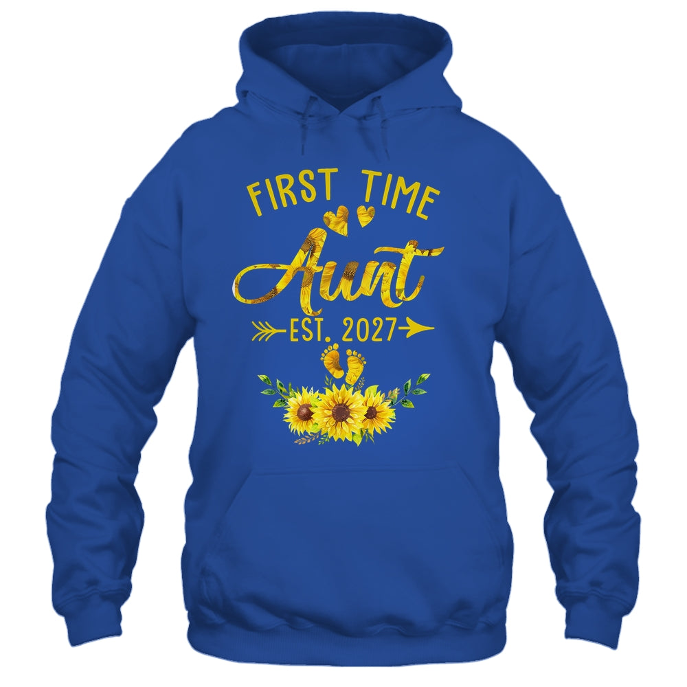 First Time Aunt Est 2027 Sunflower Promoted To Aunt Shirt & Tank Top | teecentury