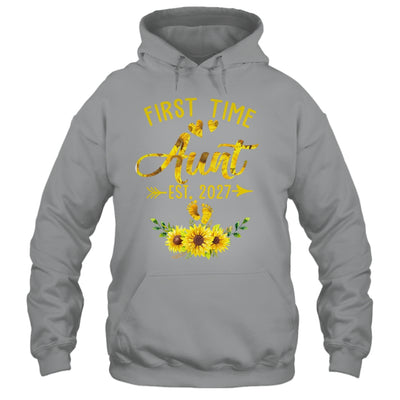 First Time Aunt Est 2027 Sunflower Promoted To Aunt Shirt & Tank Top | teecentury
