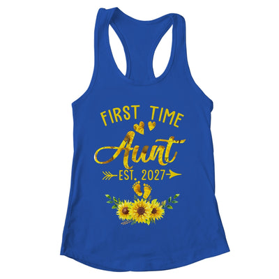 First Time Aunt Est 2027 Sunflower Promoted To Aunt Shirt & Tank Top | teecentury