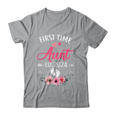 First Time Aunt Promoted To Aunt Est 2024 Mothers Day Shirt & Tank Top | teecentury