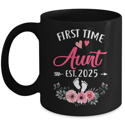 First Time Aunt Promoted To Aunt Est 2025 Mothers Day Mug | teecentury