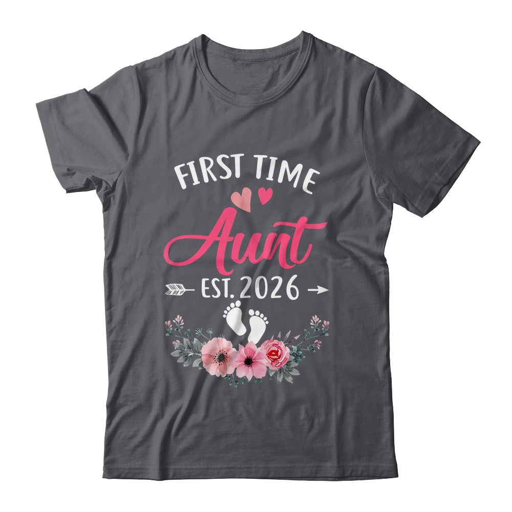 First Time Aunt Promoted To Aunt Est 2026 Mothers Day Shirt & Tank Top | teecentury