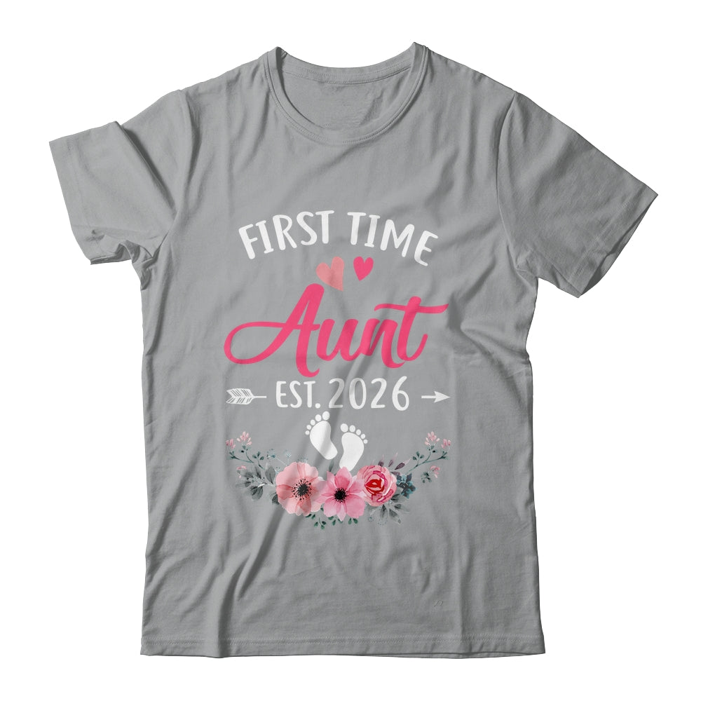 First Time Aunt Promoted To Aunt Est 2026 Mothers Day Shirt & Tank Top | teecentury