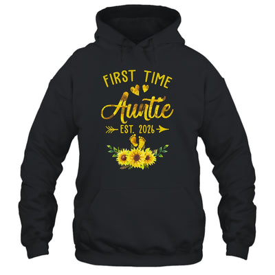 First Time Auntie Est 2026 Sunflower Promoted To Auntie Shirt & Tank Top | teecentury