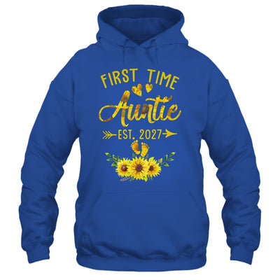 First Time Auntie Est 2027 Sunflower Promoted To Auntie Shirt & Tank Top | teecentury