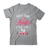 First Time Auntie Promoted To Auntie Est 2024 Mothers Day Shirt & Tank Top | teecentury