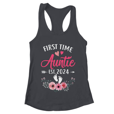 First Time Auntie Promoted To Auntie Est 2024 Mothers Day Shirt & Tank Top | teecentury