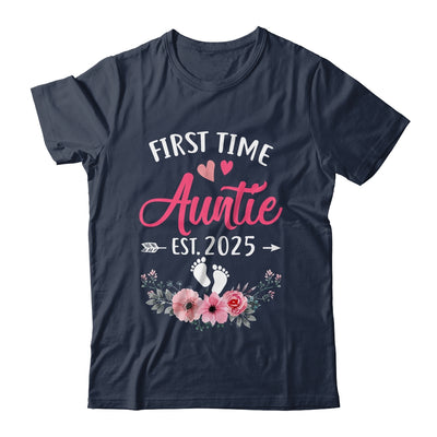 First Time Auntie Promoted To Auntie Est 2025 Mothers Day Shirt & Hoodie | teecentury