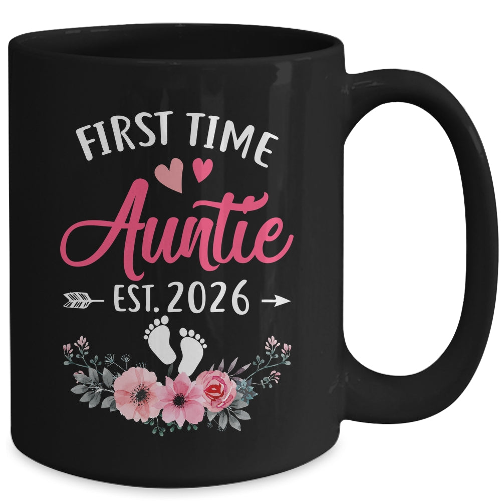 First Time Auntie Promoted To Auntie Est 2026 Mothers Day Mug | teecentury