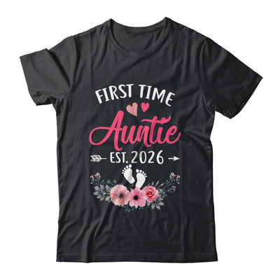 First Time Auntie Promoted To Auntie Est 2026 Mothers Day Shirt & Tank Top | teecentury