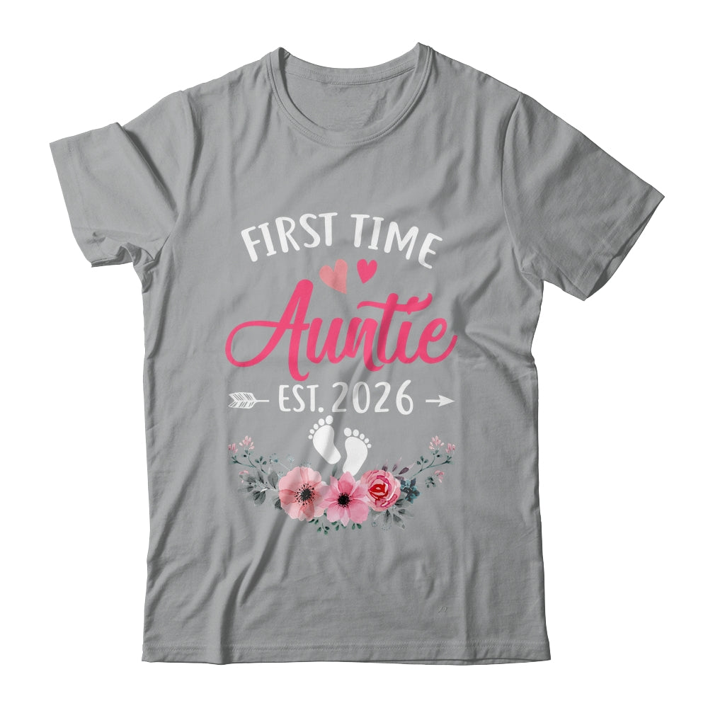 First Time Auntie Promoted To Auntie Est 2026 Mothers Day Shirt & Tank Top | teecentury