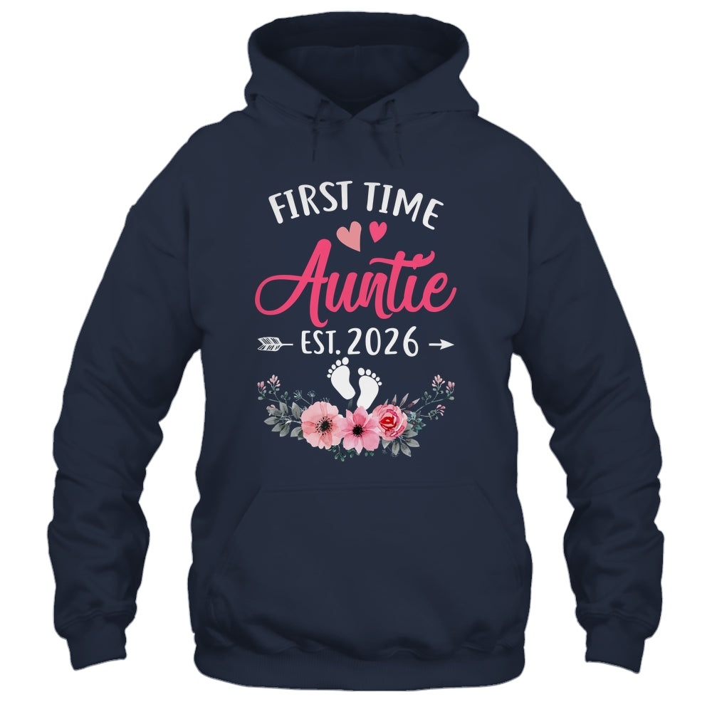 First Time Auntie Promoted To Auntie Est 2026 Mothers Day Shirt & Tank Top | teecentury