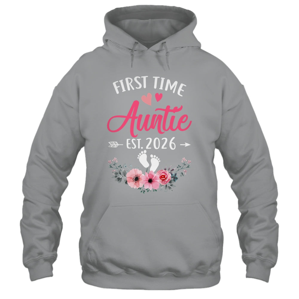 First Time Auntie Promoted To Auntie Est 2026 Mothers Day Shirt & Tank Top | teecentury