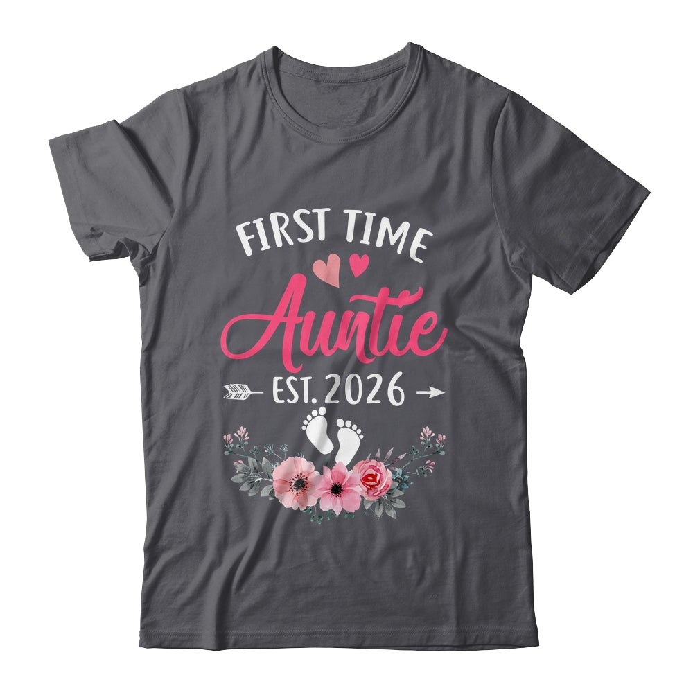First Time Auntie Promoted To Auntie Est 2027 Mothers Day Shirt & Tank Top | teecentury