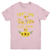 First Time Big Sister Est 2024 Sunflower Promoted To Sister Youth Shirt | teecentury