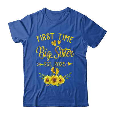 First Time Big Sister Est 2025 Sunflower Promoted To Sister Shirt & Tank Top | teecentury