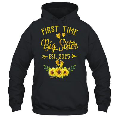 First Time Big Sister Est 2025 Sunflower Promoted To Sister Shirt & Tank Top | teecentury