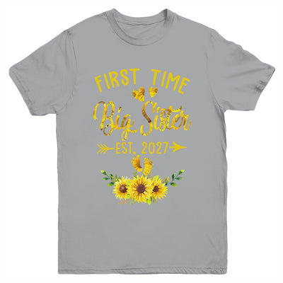 First Time Big Sister Est 2027 Sunflower Promoted To Sister Youth Shirt | teecentury