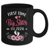 First Time Big Sister Promoted To Sister Est 2024 Mug | teecentury
