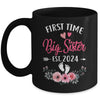 First Time Big Sister Promoted To Sister Est 2024 Mug | teecentury