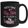 First Time Big Sister Promoted To Sister Est 2024 Mug | teecentury