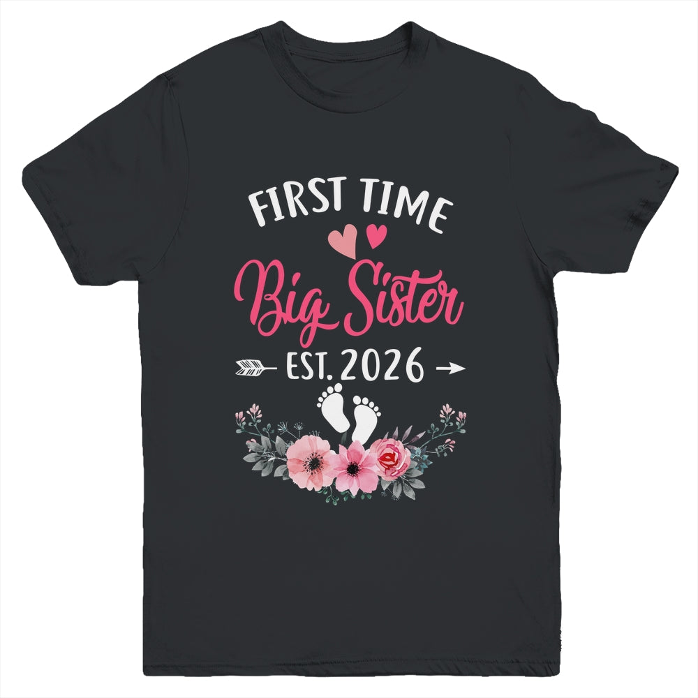First Time Big Sister Promoted To Sister Est 2027 Youth Shirt | teecentury