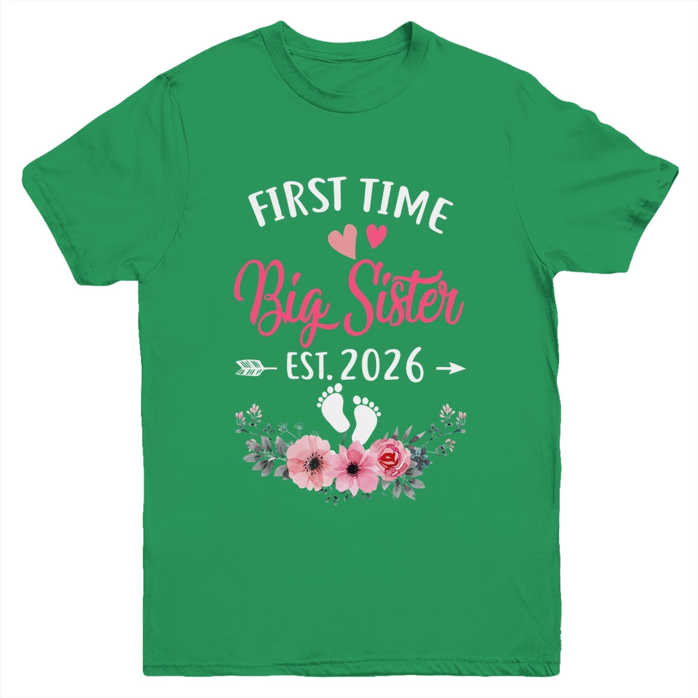 First Time Big Sister Promoted To Sister Est 2027 Youth Shirt | teecentury