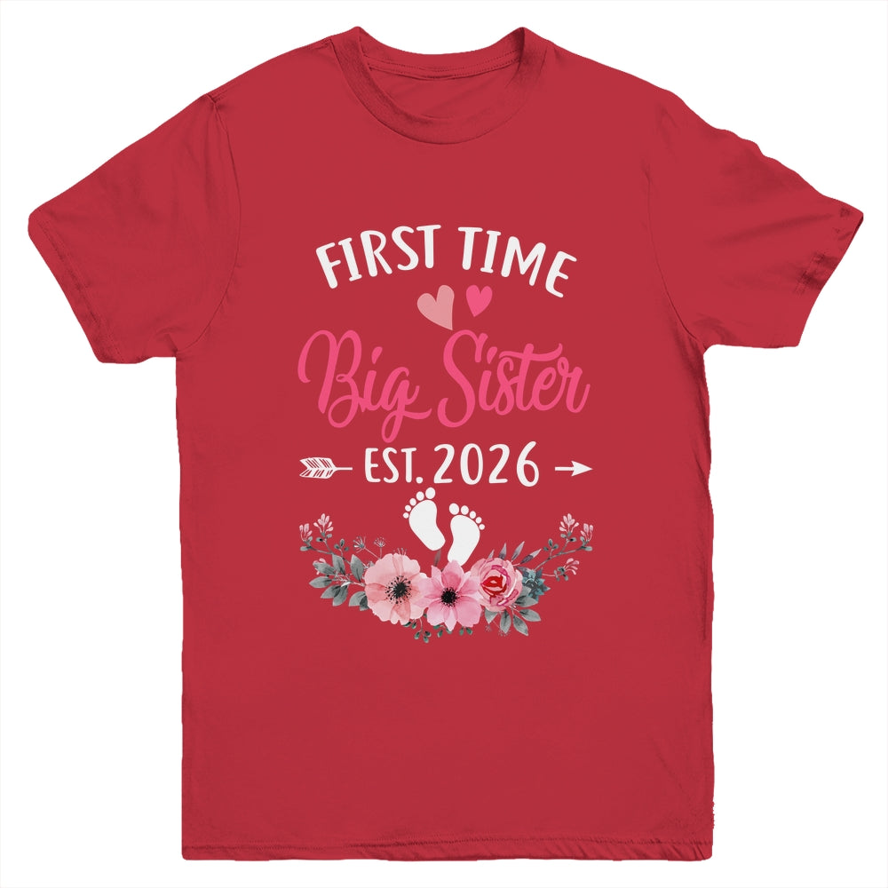 First Time Big Sister Promoted To Sister Est 2027 Youth Shirt | teecentury