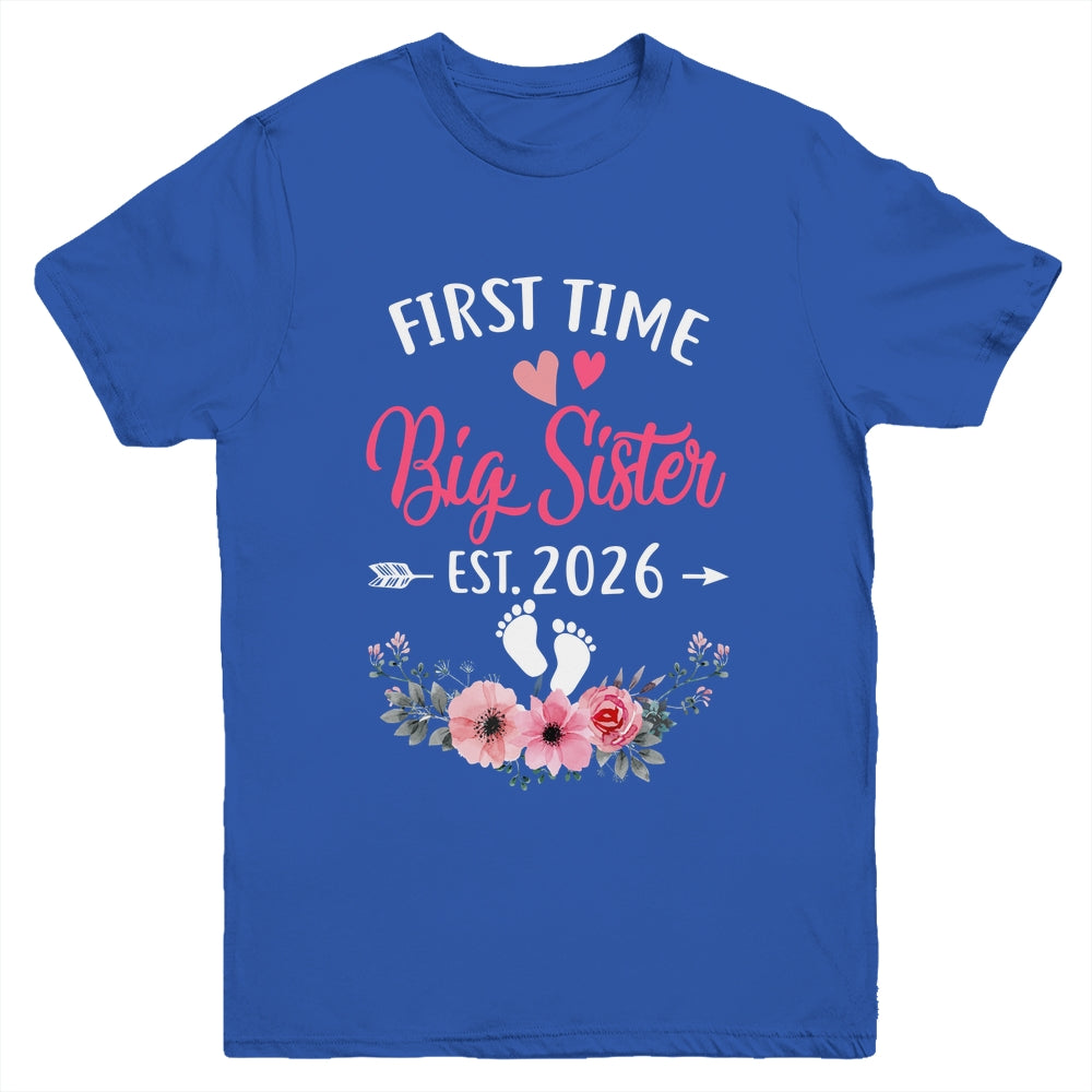 First Time Big Sister Promoted To Sister Est 2027 Youth Shirt | teecentury