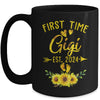 First Time Gigi Est 2024 Sunflower Promoted To Gigi Mug | teecentury