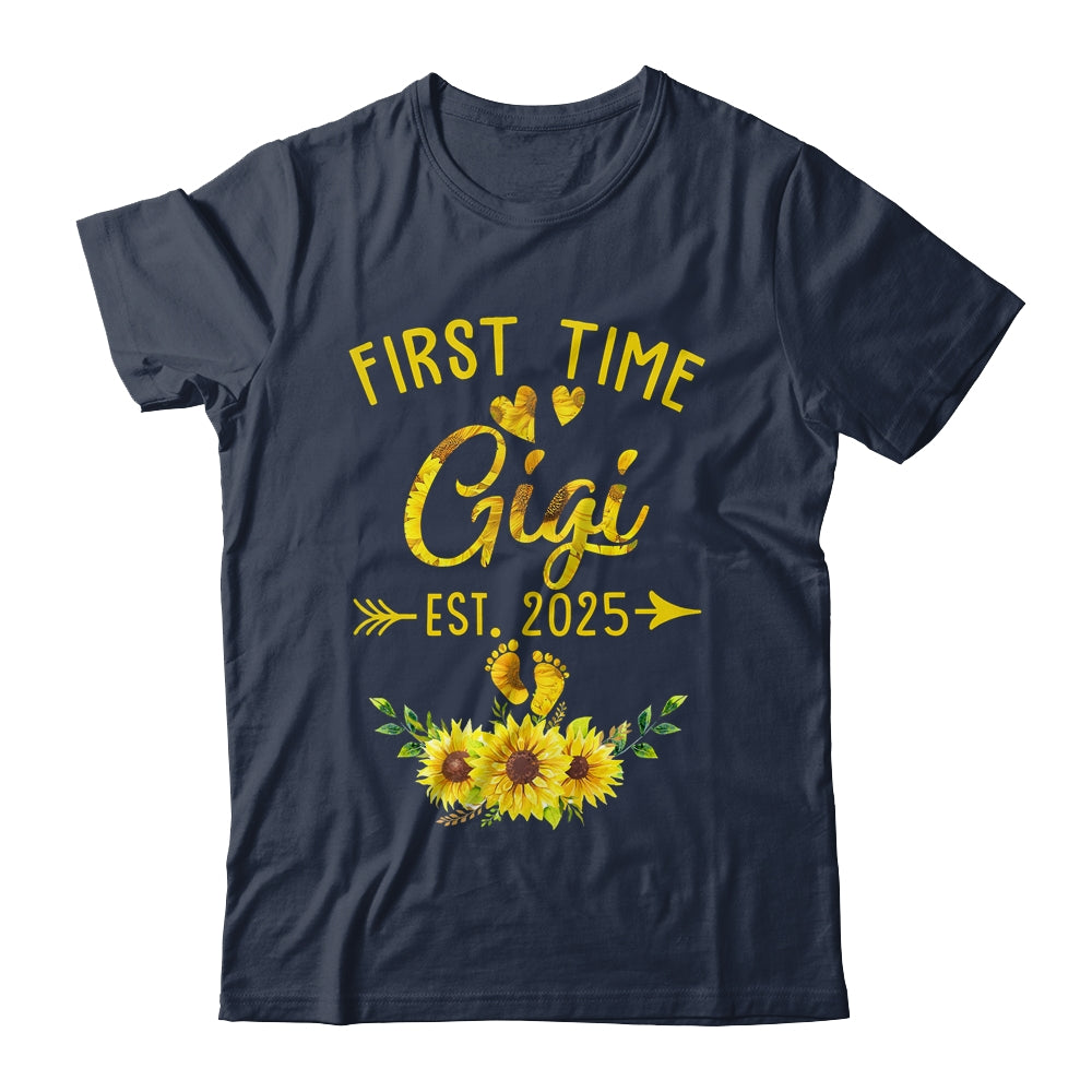 First Time Gigi Est 2025 Sunflower Promoted To Gigi Shirt & Tank Top | teecentury