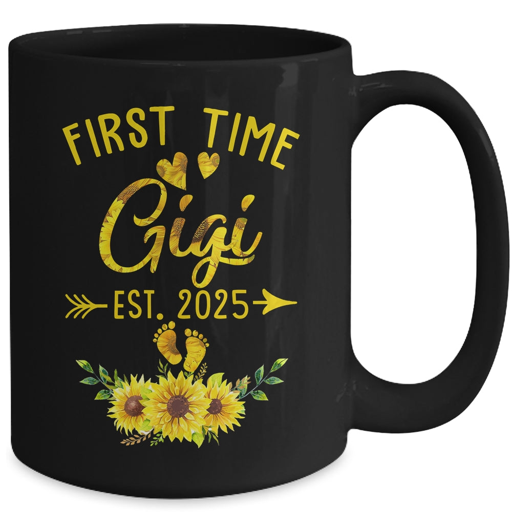 First Time Gigi Est 2025 Sunflower Promoted To Gigi Mug | teecentury