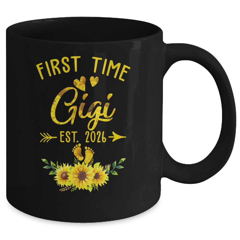 First Time Gigi Est 2026 Sunflower Promoted To Gigi Mug | teecentury