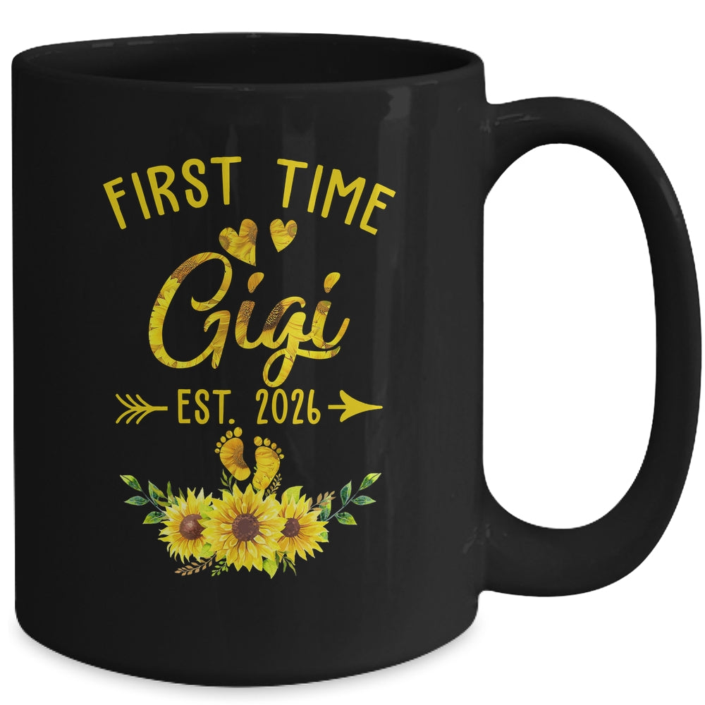 First Time Gigi Est 2026 Sunflower Promoted To Gigi Mug | teecentury