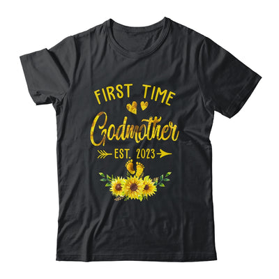 First Time Godmother Est 2024 Sunflower Promoted To Godmother Shirt & Tank Top | teecentury