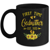 First Time Godmother Est 2024 Sunflower Promoted To Godmother Mug | teecentury