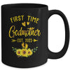 First Time Godmother Est 2024 Sunflower Promoted To Godmother Mug | teecentury