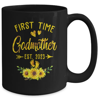 First Time Godmother Est 2024 Sunflower Promoted To Godmother Mug | teecentury