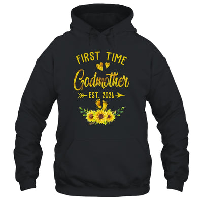 First Time Godmother Est 2026 Sunflower Promoted To Godmother Shirt & Tank Top | teecentury