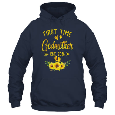 First Time Godmother Est 2026 Sunflower Promoted To Godmother Shirt & Tank Top | teecentury