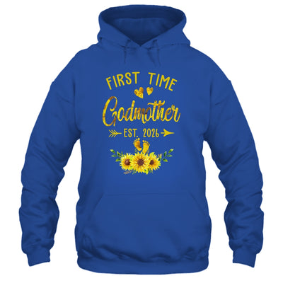 First Time Godmother Est 2026 Sunflower Promoted To Godmother Shirt & Tank Top | teecentury