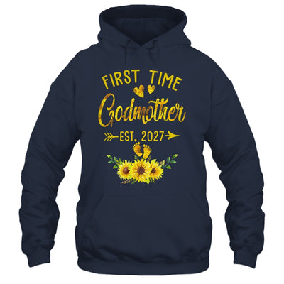 First Time Godmother Est 2027 Sunflower Promoted To Godmother Shirt & Tank Top | teecentury
