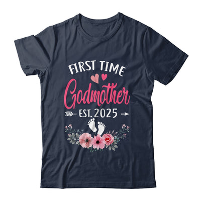 First Time Godmother Promoted To Godmother Est 2025 Mothers Day Shirt & Hoodie | teecentury