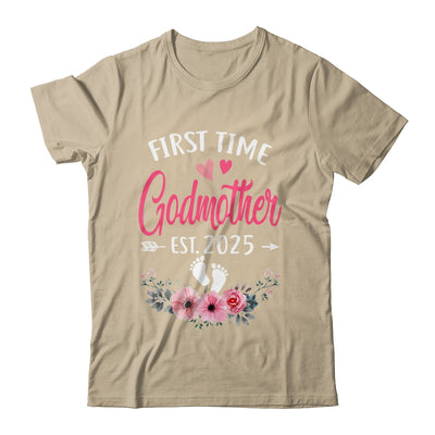 First Time Godmother Promoted To Godmother Est 2025 Mothers Day Shirt & Hoodie | teecentury