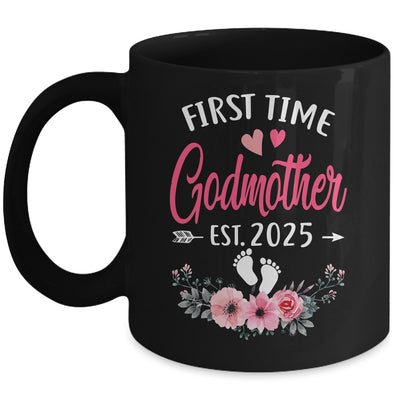 First Time Godmother Promoted To Godmother Est 2025 Mothers Day Mug | teecentury